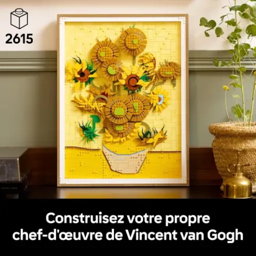 Test LEGO Art Van Gogh – Les Tournesols 31215 : un tableau LEGO qui prend vraiment de la place sur le mur