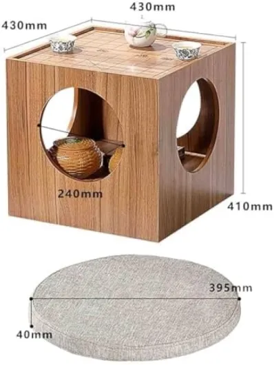 Table d'échecs et table basse en bois, plateau de jeu multifonction pour décoration de salon