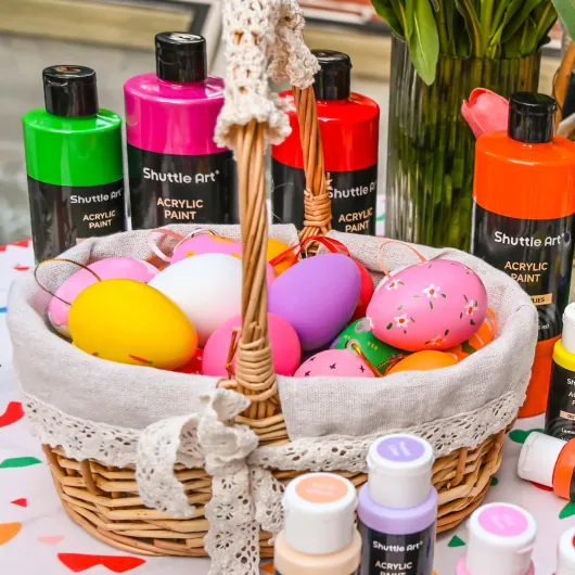 Peinture Acrylique, Set de 18 Couleurs Flacons (250ml/8,45oz), Richement Pigmentée, Lot de Peinture Acrylique pour Artistes, Débutants sur Toiles, Bois et Céramique 240 ml (Lot de 18)