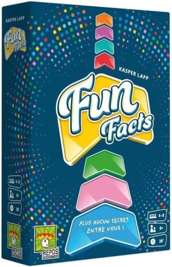 Asmodee - FUN FACTS - Jeu d'Ambiance Simple et Amusant - Jeu de Société Famille et Enfants dès 8 ans - Fous Rires Garantis - Apprenez à vous Connaitre - 4 à 8 joueurs - 30 min - En Français