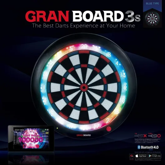 GRANBOARD – Jeu de fléchette Intelligent 3s, Bleu
