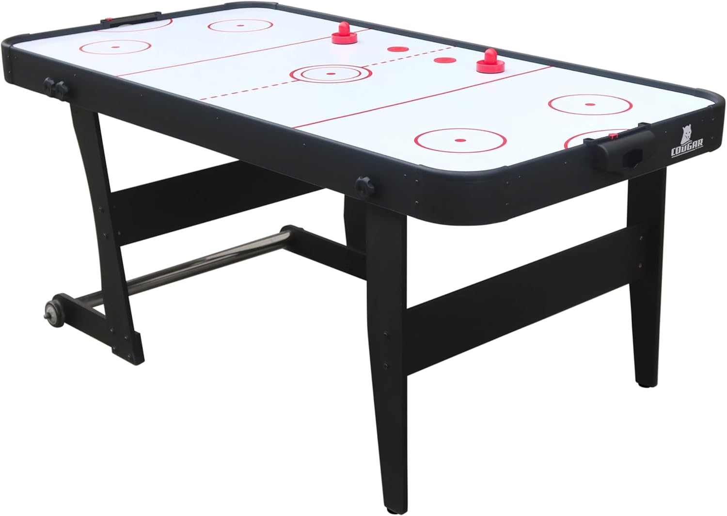 Icing XL Air Hockey de Table Pliable pour l'intérieur - Accessoires Inclus - Table Jeu Airhockey pour Tous Les âges