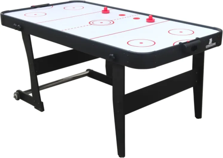 Icing XL Air Hockey de Table Pliable pour l'intérieur - Accessoires Inclus - Table Jeu Airhockey pour Tous Les âges