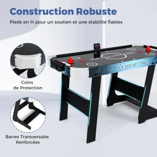 Test GOPLUS Table Air Hockey : la table pliable qui met l'ambiance à la maison