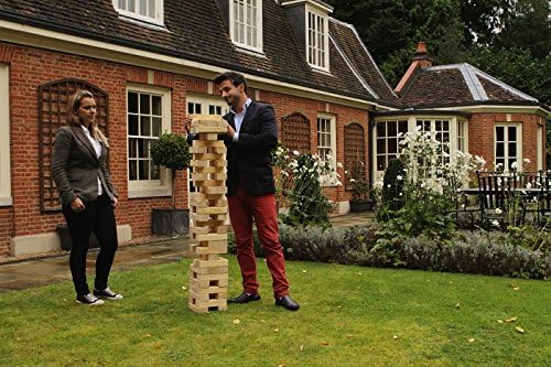 Jeu de Blocs géant 150cm Verni Hardwood : Taille Géant - Ubergames Extra Large