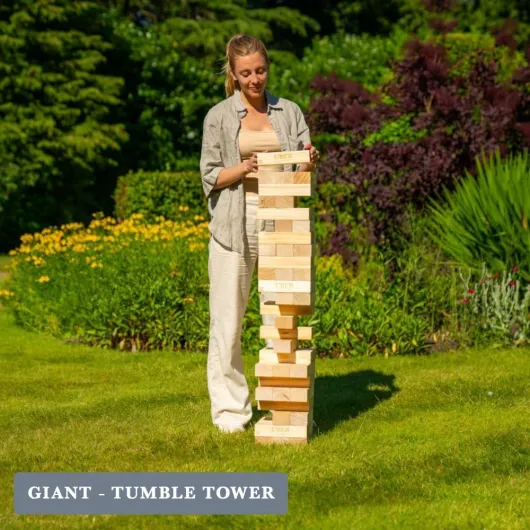 Uber Games - Tour en bois de pin - Taille géante - Jeux géants de jardin - Tours en pin certifié FSC - Idéal pour les événements, les mariages Giant