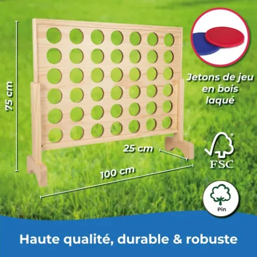 Test Toyfel Puissance 4 XXL : un grand Puissance 4 en bois qui fait le job pour les apéros et les fêtes