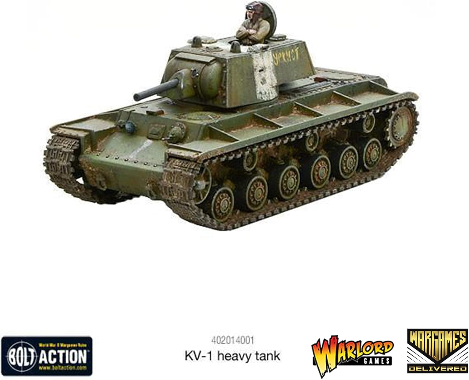 Wargames Delivered - Warlord Games Bolt Action : KV1/2 Kit de modèle de char lourd 28 mm WWII pour jeux de guerre de table