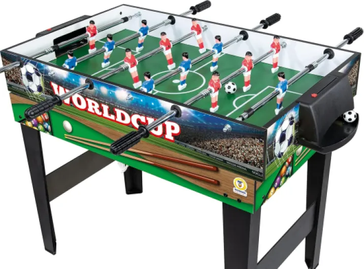 Teorema Giocattoli - Table de Jeu 4 en 1 en Bois, Football, ping-Pong, air Hockey, Billard, Dimensions 96 x 86 x 68 cm, 67359