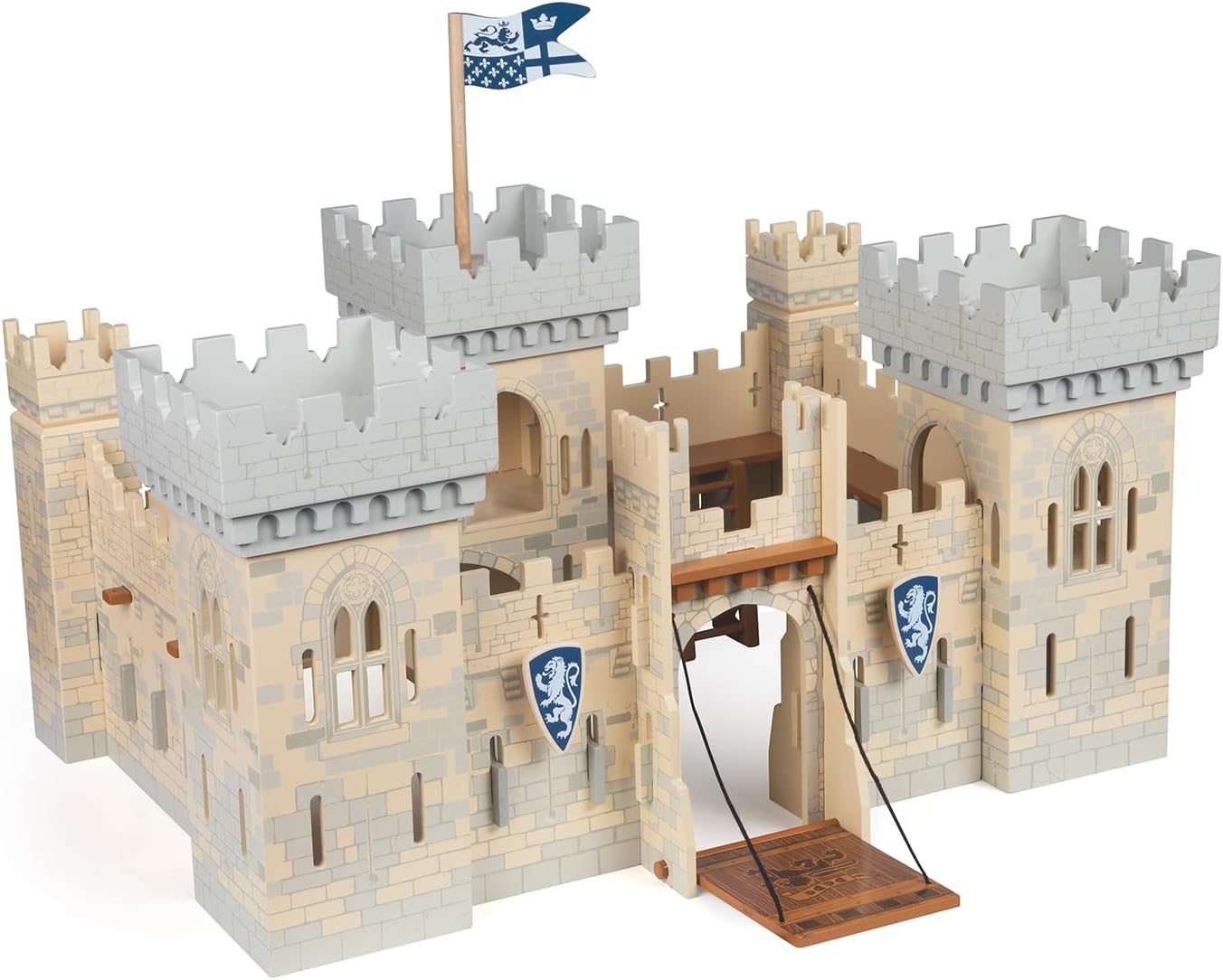 Medieval & Fantasy - Weapon Master Castle - 60002 - Wooden playset for Figurines - Collectible - for Children - Suitable for Boys and Girls - from 3 Years Old Multicolore