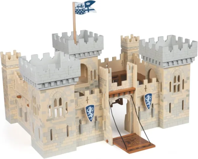 Medieval & Fantasy - Weapon Master Castle - 60002 - Wooden playset for Figurines - Collectible - for Children - Suitable for Boys and Girls - from 3 Years Old Multicolore