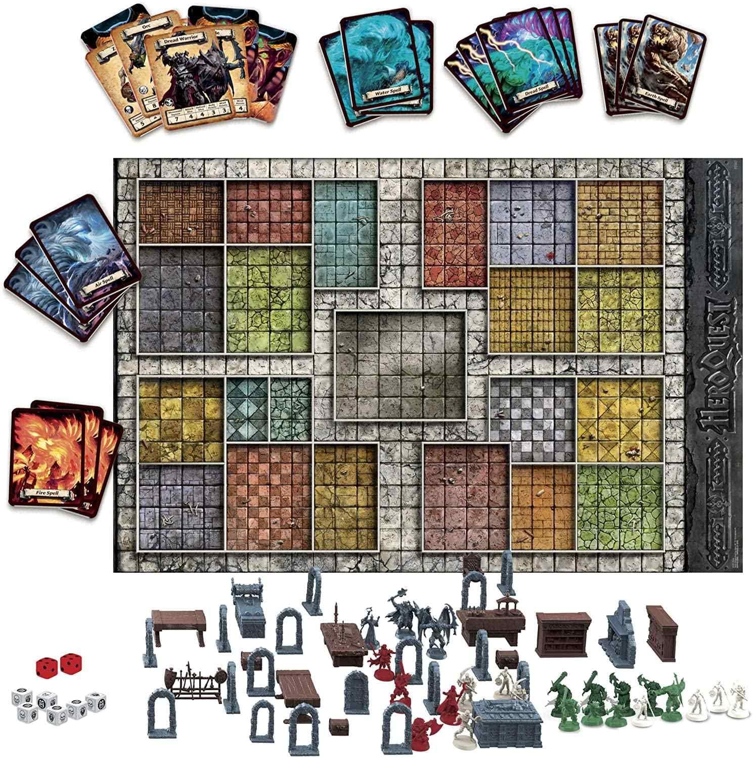 Hasbro Gaming Avalon Hill HeroQuest Game System Jeu de société immersif Fantasy Dungeon Crawler Adventure Game pour Enfants de 14 Ans et Plus, 2 à 5 Joueurs