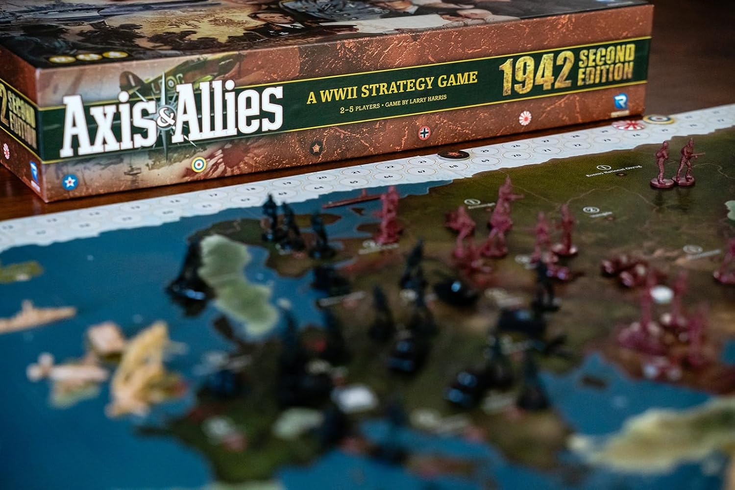 Renegade Game Studios Axis & Allies: 1942 Second Edition - WWII War Miniatures Strategy Board Game, Renegade, Ages 12+, 2-5 Players, 3-4 Hrs