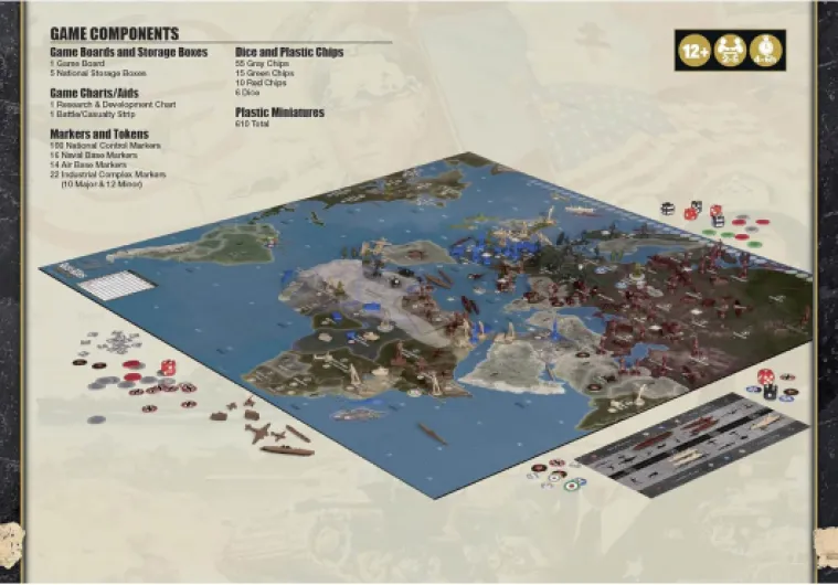 Renegade Game Studios Axis & Allies: 1940 Europe Second Edition -WWII War Miniatures Strategy Board Game, Renegade, Age 12+, 2-5 Players, 6Hr