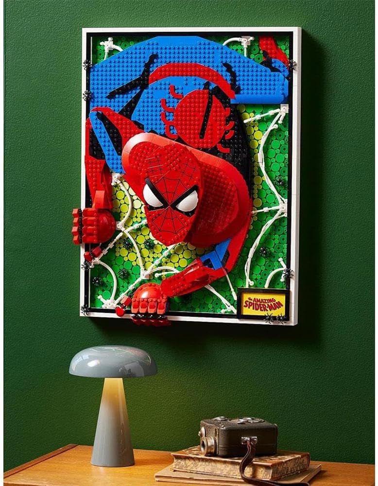 Art De geweldige Spider-Man 3D Muurkunst Set, Bouwbare Poster, Superheld Decoratie, Creatieve Hobby, Strip Cadeau voor Tieners en Volwassenen 31209 Unique
