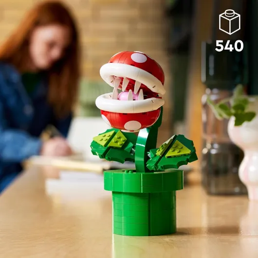 Super Mario Plante Piranha, Figurine Articulée avec Tuyau et 2 Pièces de Monnaie, Kit de Modelage pour Adultes, Décoration Intérieure, Idée Cadeau pour Hommes, Femmes et Adolescents 71426 Multicolore