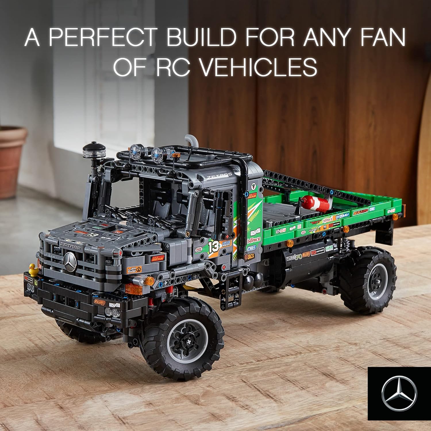 42129 Technic Le Camion d’Essai 4x4 Mercedes-Benz Zetros, Camion Télécommandé, Jouet Engin de Chantier, Via Application, Enfants 12 Ans et Plus Emballage normal