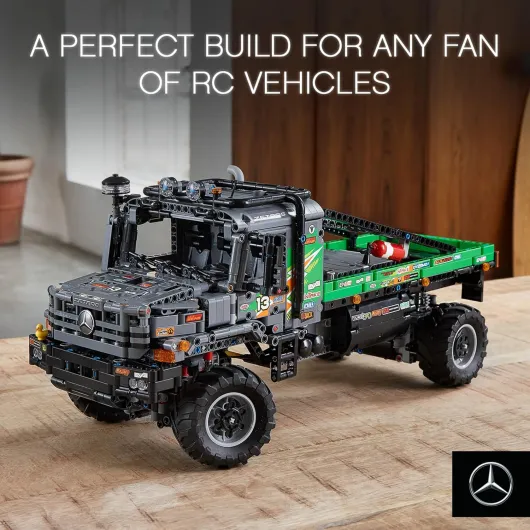 42129 Technic Le Camion d’Essai 4x4 Mercedes-Benz Zetros, Camion Télécommandé, Jouet Engin de Chantier, Via Application, Enfants 12 Ans et Plus Emballage normal