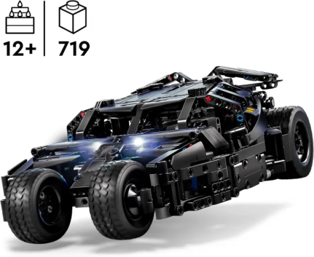 Technic Batmobile Tumbler - Jeu de Construction - Voiture Jouet RC - Maquette Batman avec Direction & Lumières Fonctionnelles - Cadeau d'anniversaire pour Garçon dès 12 Ans ou Fan Ado 42239