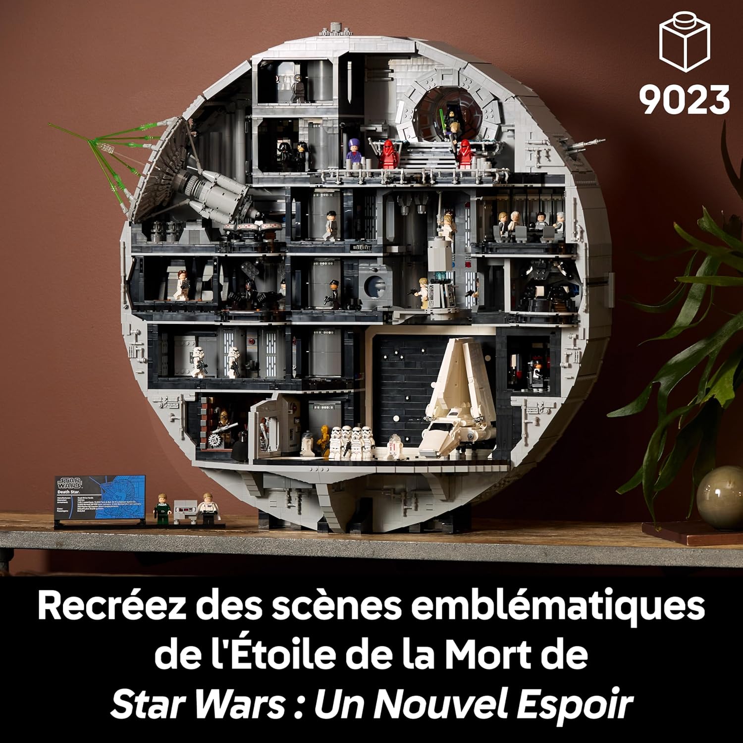 Star Wars 75419 L'Étoile de la Mort - Set de Construction Collector pour Adulte - Maquette Interactive avec 36 Minifigurines dont Luke Skywalker & Dark Vador - Cadeau pour Fans d'Un Nouvel Espoir
