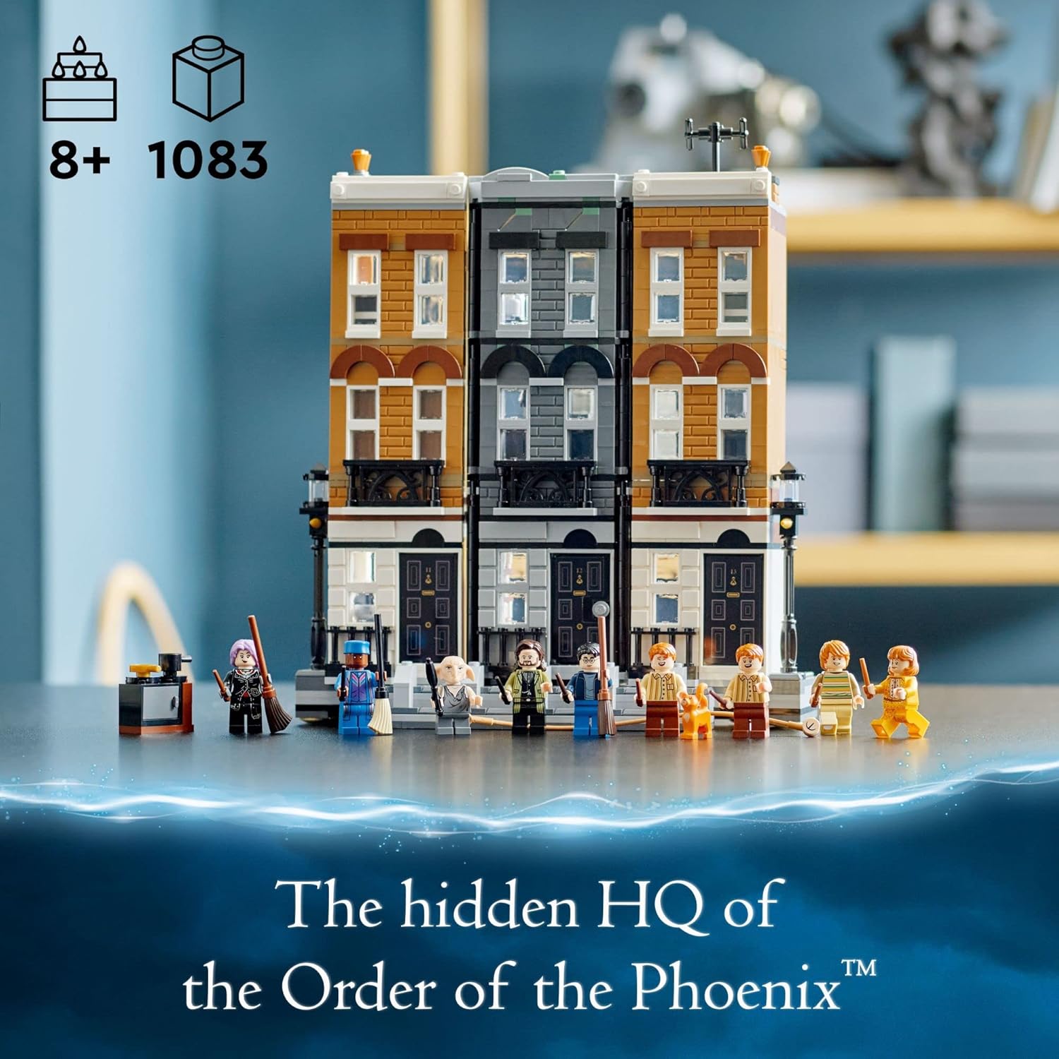 Harry Potter 12 Grimmauld Place 76408 Ensemble de jouets de construction pour enfants, filles et garçons de 8 ans et plus (1 083 pièces), Noir