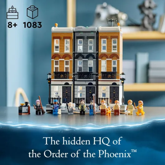 Harry Potter 12 Grimmauld Place 76408 Ensemble de jouets de construction pour enfants, filles et garçons de 8 ans et plus (1 083 pièces), Noir