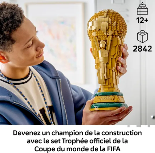 Editions Trophée Officiel de la Coupe du Monde de la FIFA - Jouet 3D - Maquette DIY avec Minifigurine Collector - Idée Cadeau Football pour la Fête des Pères ou pour Adulte Fan de Sport 43020 Fifa World Cup Official Trophy 43020