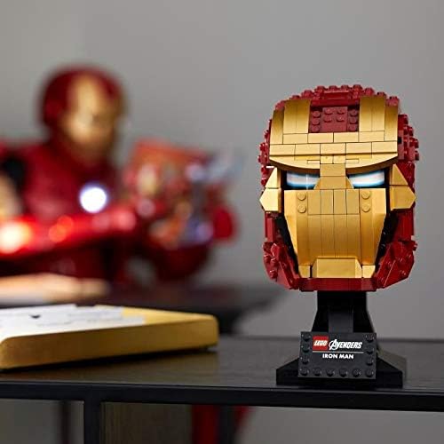 76165 Marvel Super Heroes Casque d'Iron Man, piéce de Collection pour Adultes
