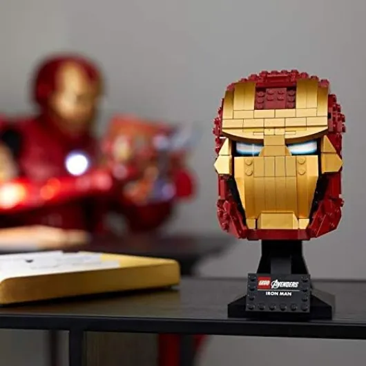 76165 Marvel Super Heroes Casque d'Iron Man, piéce de Collection pour Adultes
