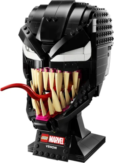 76187 Marvel Venom: Kit de Construction de Masque, Casque de Tête, Idéal pour Les Collectionneurs de Marvel, Cadeau pour Adultes, Fans de Super-Héros, Hommes et Femmes Simple