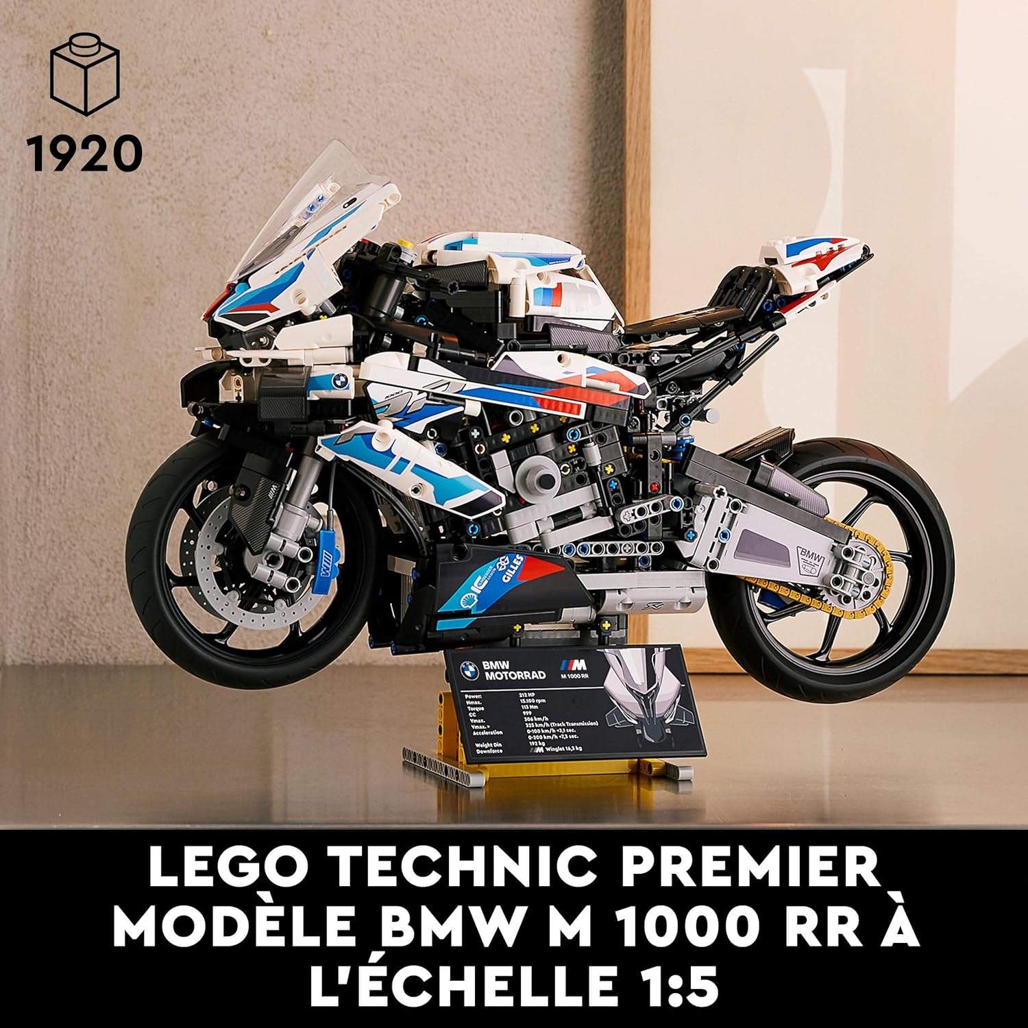 42130 Technic BMW M 1000 RR Modèle Réduit de Moto pour Adulte, Maquette pour Construction et Exposition, Idée de Cadeau Motard