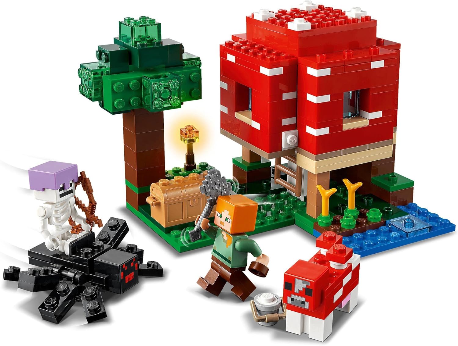 21179 Minecraft La Maison Champignon, Set Jouet de Construction pour Enfants dès 8 Ans, Idée de Cadeau, avec Figurines Unique
