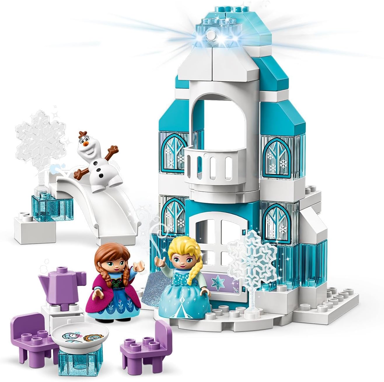 10899 Duplo Disney Le Château de La Reine des Neiges: Jouet de Construction Éducatif avec Mini Poupées Anna et Elsa, Idéal pour Les Petits Fans de Disney, Idée Cadeau pour Enfants Normal packaging