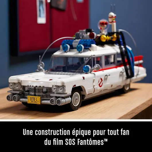 10274SIOC Creator Expert ECTO-1 SOS Fantômes, Jeu de Voiture à Construire pour Adultes, modèle de Collection à Exposer, Multicolore