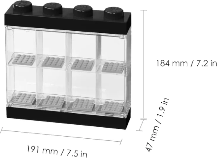 Légo 40650003 Vitrine pour 8 Figurines Transparent 19.1 x 4,7 x 18,4 cm