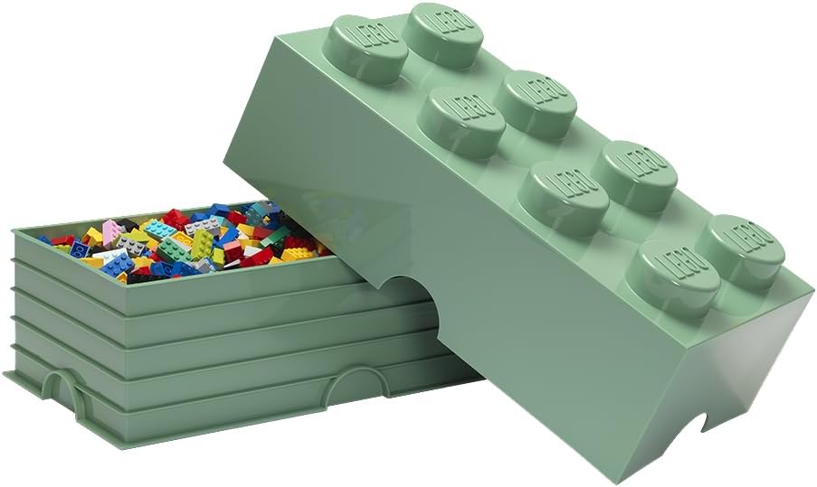 LEGO 40041747 Brique de Rangement 8 Plots, Plastique, Vert, 50 x 25 x 18 cm 40041747