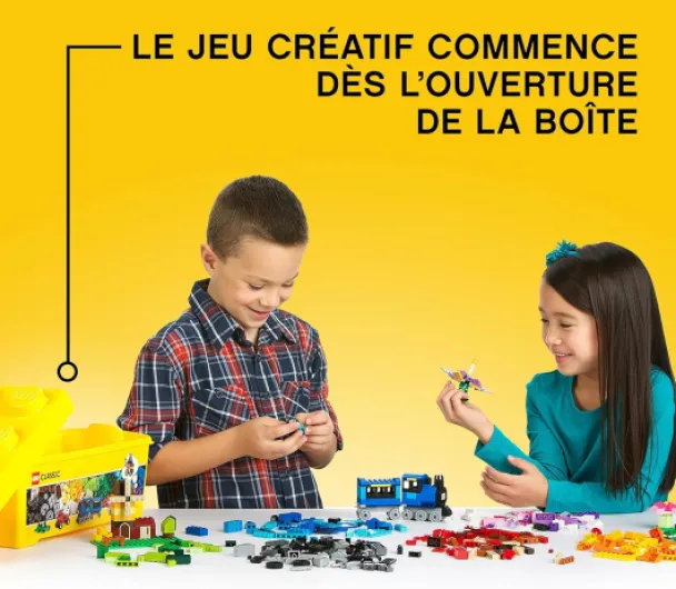 10696 Classic La Boîte de Briques Créatives, Jouet et Ensemble de Rangement avec Briques, Roues, Fenêtres, Idée Cadeau Anniversaire, Enfants 4 Ans Normal Unique