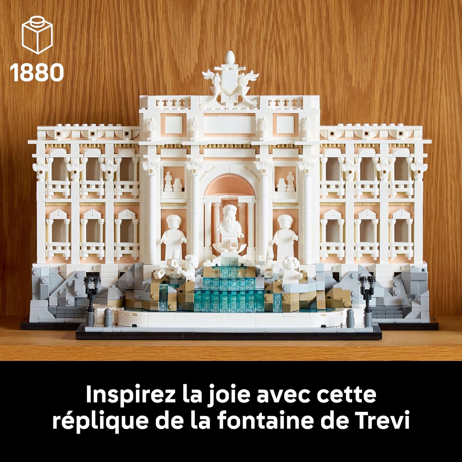 Architecture La fontaine de Trevi - Maquette de construction collector - Monument baroque avec palais Poli - Décoration maison ou bureau - Cadeau pour femme ou homme passionné(e) d'histoire 21062