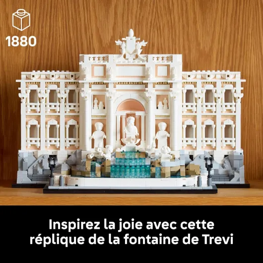Architecture La fontaine de Trevi - Maquette de construction collector - Monument baroque avec palais Poli - Décoration maison ou bureau - Cadeau pour femme ou homme passionné(e) d'histoire 21062