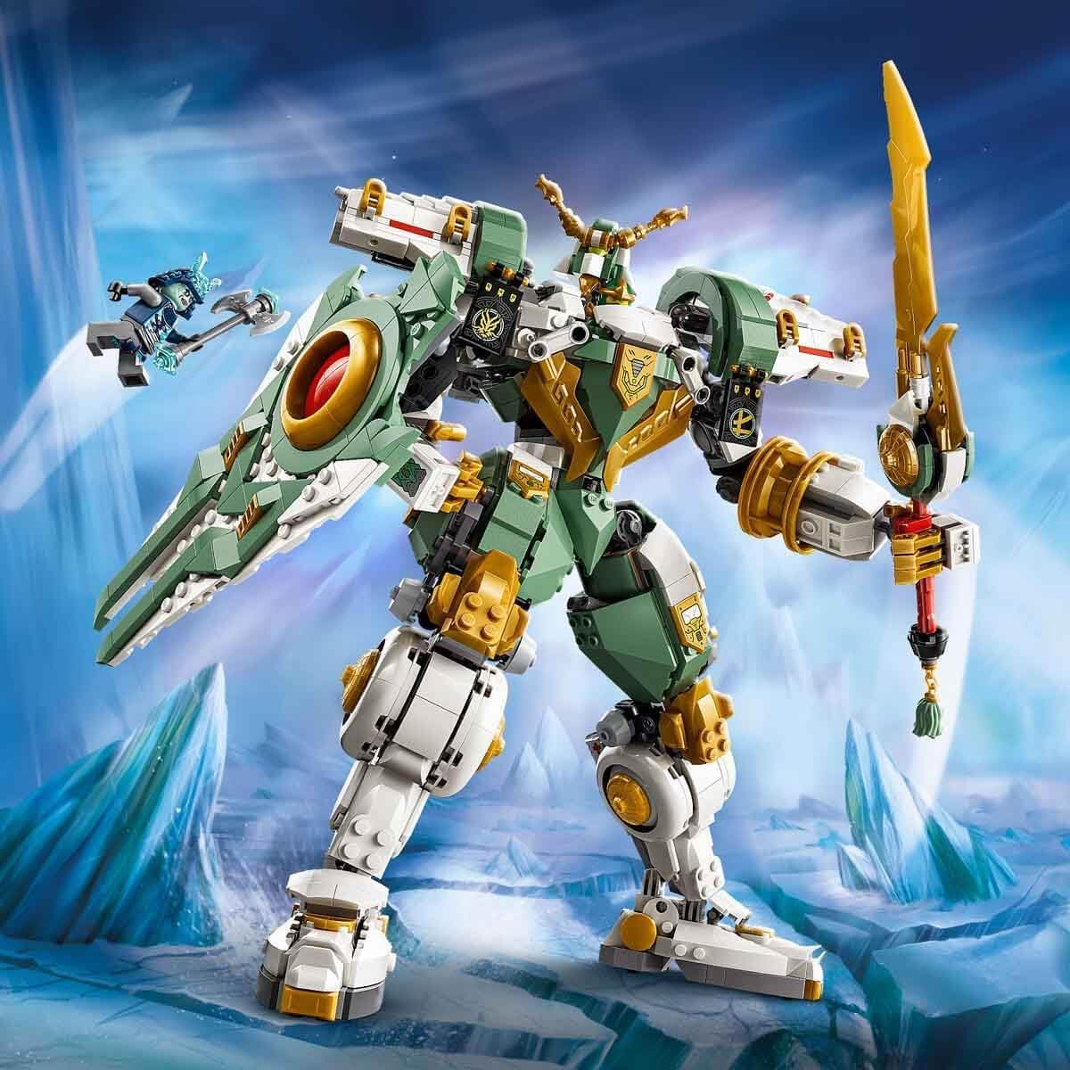 Ninjago 15e Anniversaire : Le Robot Titan de Lloyd - Jouet Ninja avec Minifigurine Collector, Bouclier & Sabre - Cadeau pour Garçon dès 14 Ans & Fans 71860