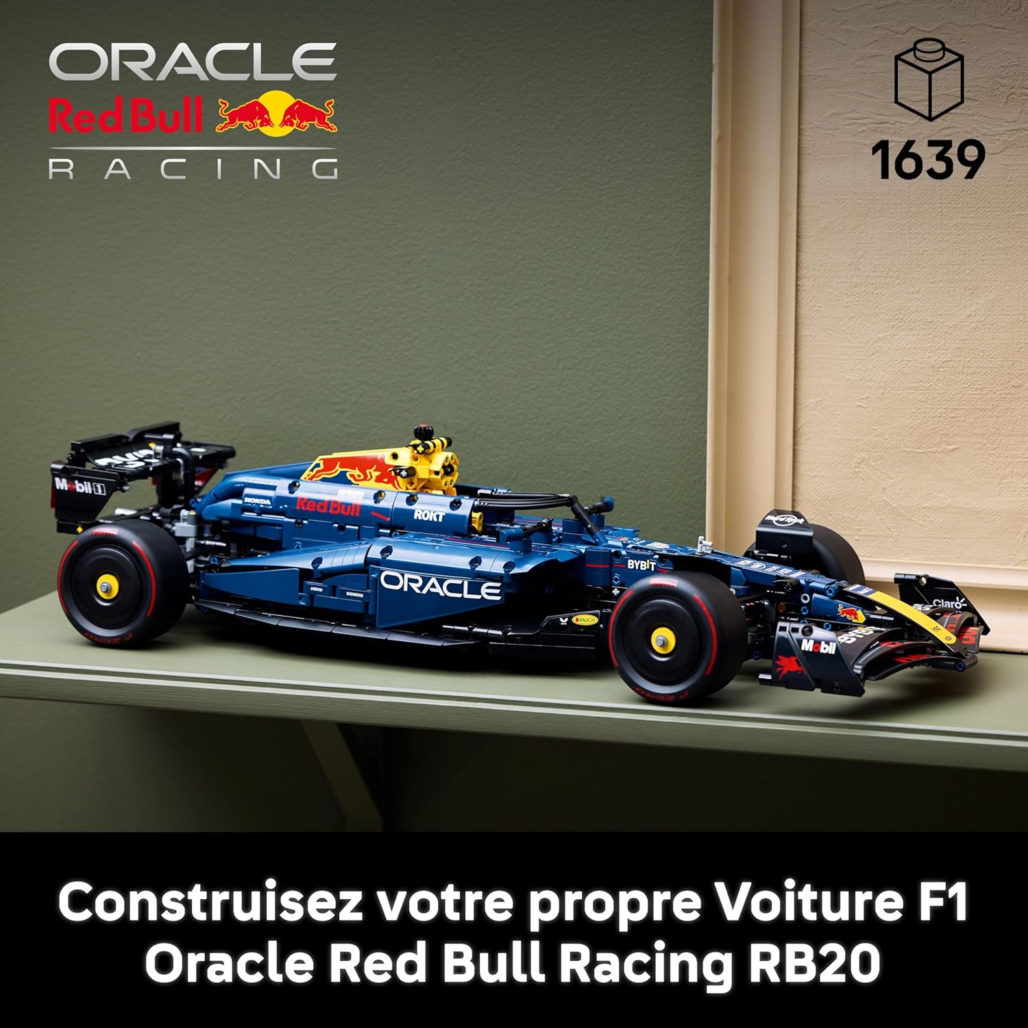 Technic F1 Oracle Red Bull Racing RB20 - Jeu de Construction Collector pour Adulte - Inclut Un Moteur V6 et Une boîte de Vitesses - Idée Cadeau pour passionnés de Formule 1 42206 Oracle Red Bull Racing RB20 F1 Car 42206