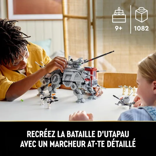 Star Wars 75337 Le Marcheur AT-Te - Jeu de Construction - 3 Minifigurines du 212e Clone Trooper, Droïde Araignée & Figurines Droïdes de Combat - Cadeau pour Garçon dès 9 Ans & Fans Unique Emballage standard
