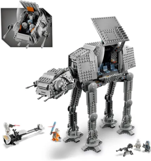 75288 Star Wars at-at: Jouet de Construction Galactique avec 6 Minifigurines, Inclus Luke Skywalker et Sabre Laser, Cadeau pour Enfants Fans de Star Wars de 10-12 Ans Emballage standard Unique