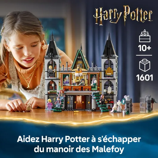 Harry Potter Le manoir des Malefoy - Jeu de Construction Collector pour garçons et Filles dès 10 Ans - 9 minifigurines Dont Dobby et Lord Voldemort 76453