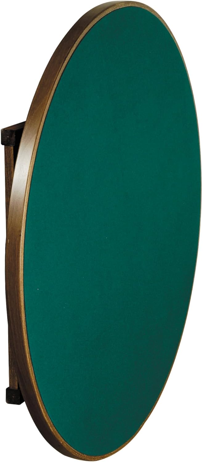 Karn Ligne Jeu Moon avec chaises de jeu - Table de jeu ronde Ø100 cm en hêtre massif - Table et chaises pliantes avec chiffon professionnel pour Poker, Bridge et cartes - Fabriqué en Italie