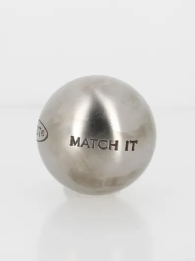 Obut - Match it INOX 74mm mÉta - Boules de pétanque Argent Métalisé 690g