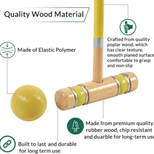 Test ApudArmis Ensemble de Croquet 6 joueurs : le kit de jardin qui fait le job pour la famille