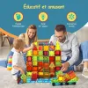 Test Olvy Blocs Magnétiques Montessori 120 pièces : le jeu qui squatte la table du salon