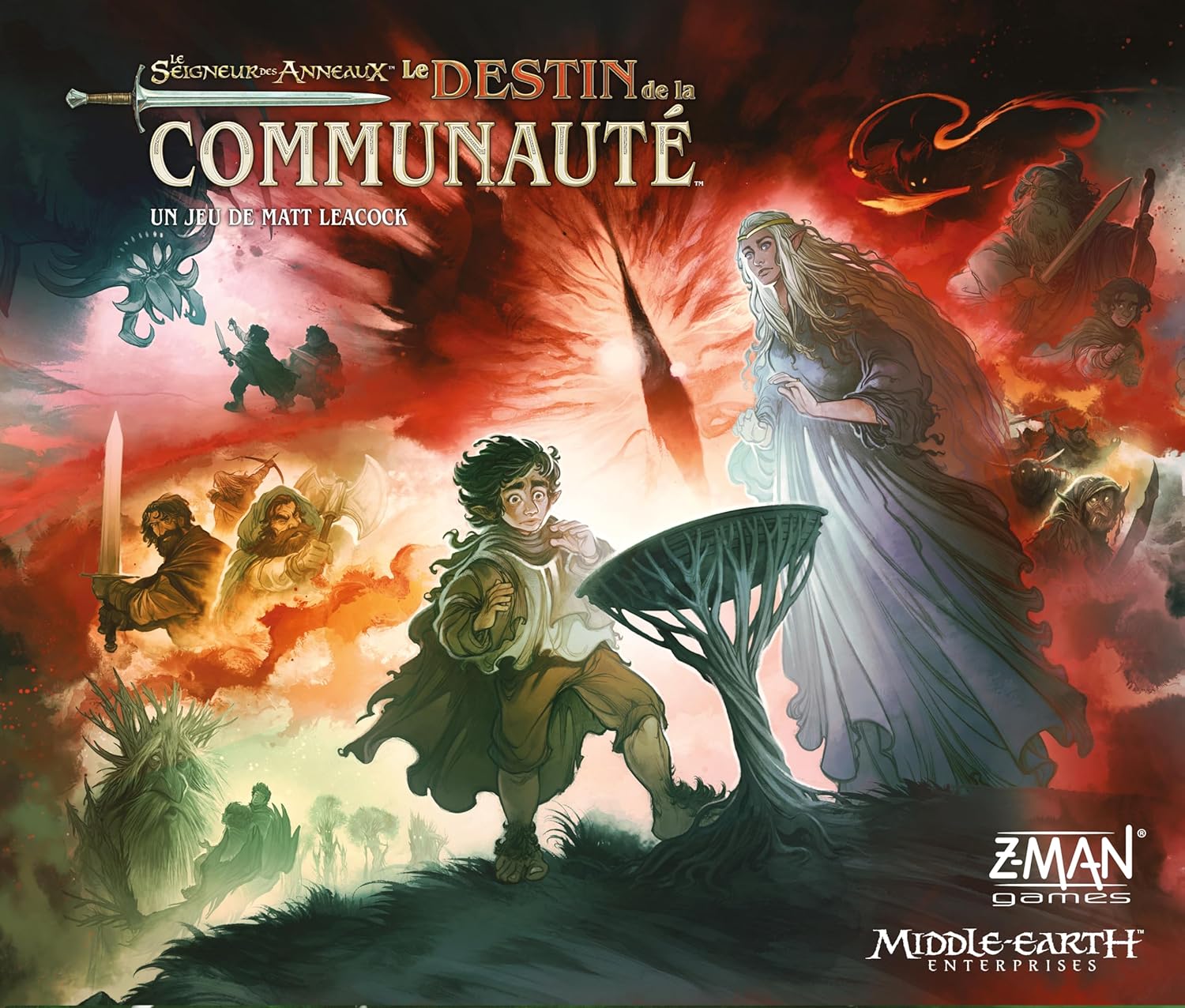 Le Seigneur des Anneaux : Le Destin de la Communauté - Pandemic System - Jeux de société - Jeu coopératif - Jeu Adulte et Enfant à partir de 14 Ans - Version française, Z-Man Games