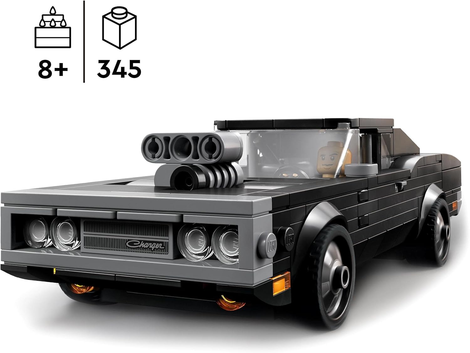76912 Speed Champions Fast & Furious 1970 Dodge Charger R/T, Jouet, Voiture Modélisme, de Course, Collection Vin Diesel, Enfants de 8 Ans et Plus Simple